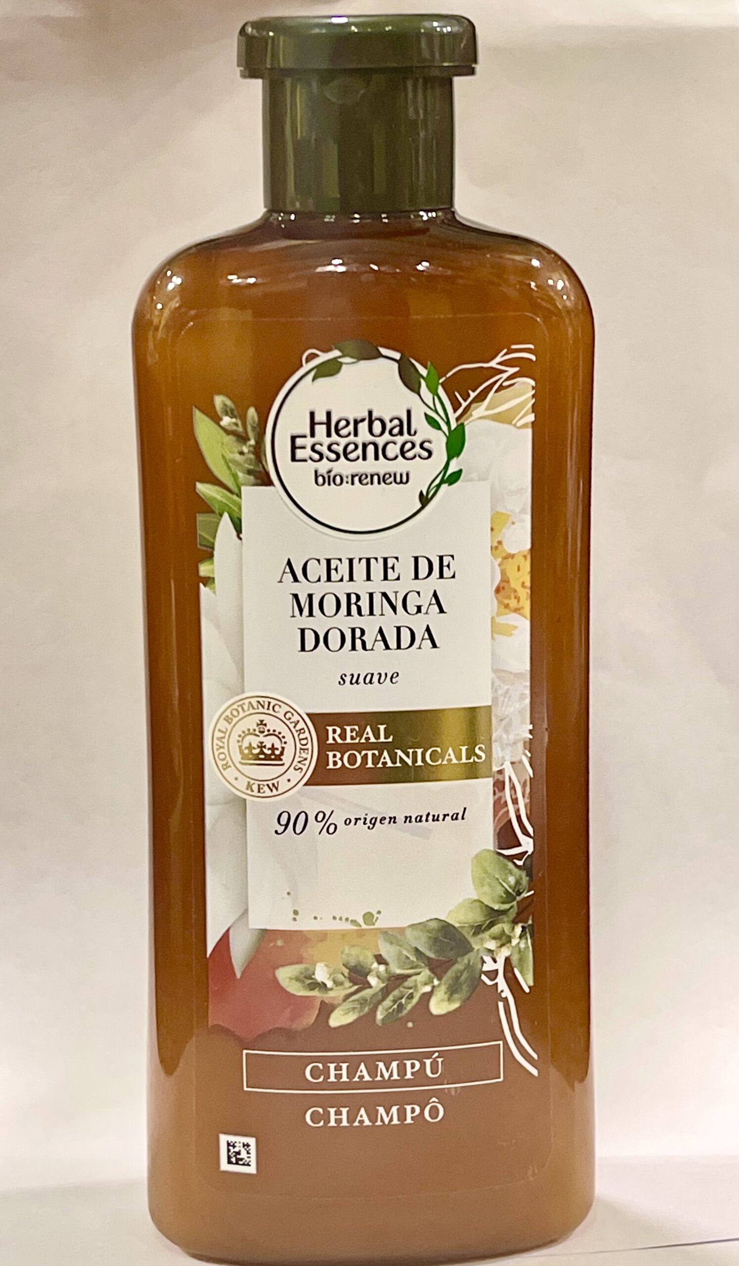 Herbal Essences Champú de aceite de moringa dorada, 13.5 onzas líquidas
