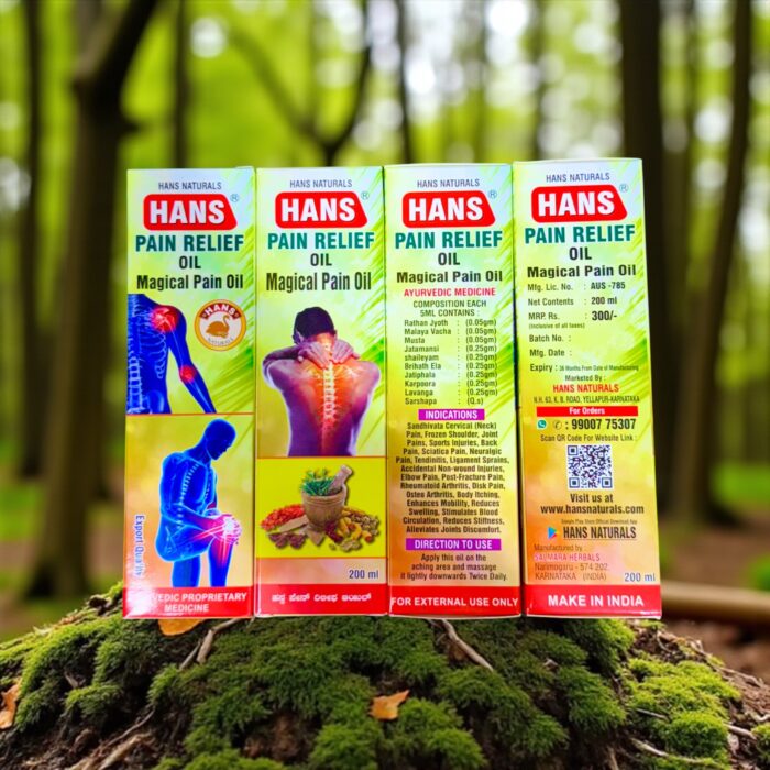 HANS PAIN RELIEF OIL- MAGICAL PAIN OIL 200ml REGULAR Pack Of 2 - Image 5