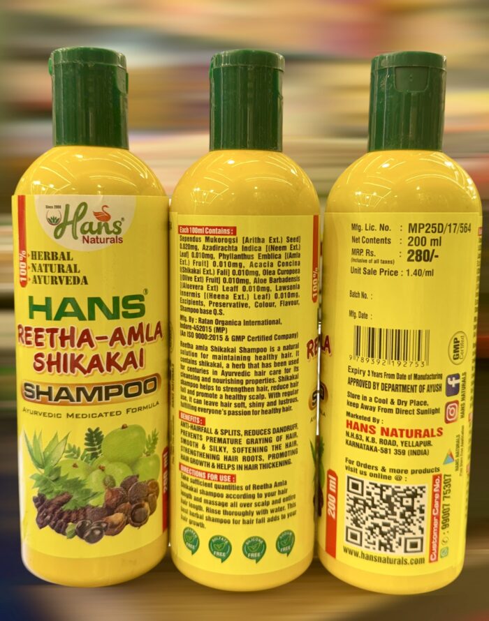 HANS REETHA AMLA SHIKAKAI SHAMPOO PACK OF 2 - Image 2