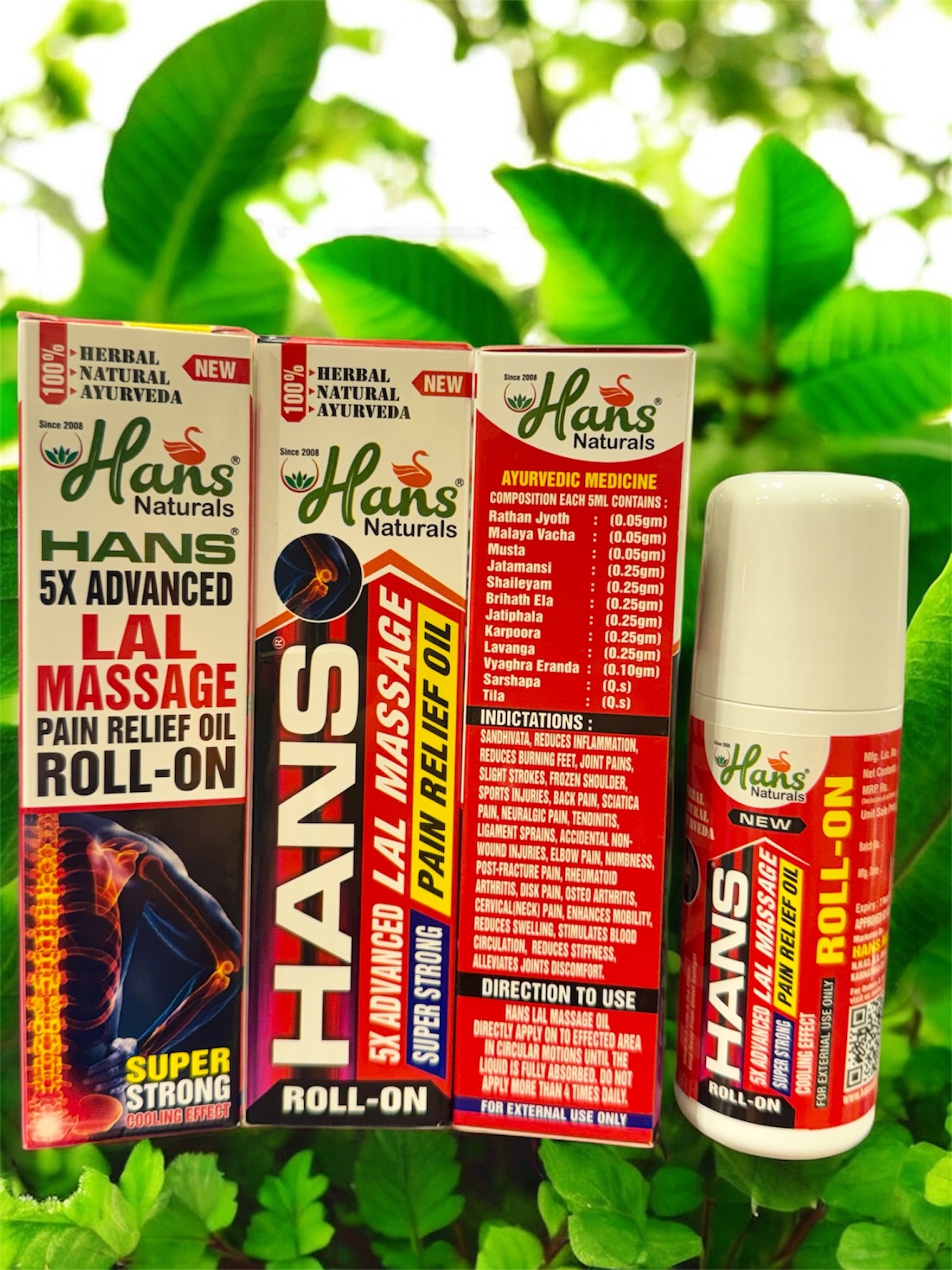 Photoroom_20251202_082210 HANS 5X ADVANCED LAL MASSAGE SUPER STRONG PAIN ROLL ON 90ML PACK OF 2 - Image 1