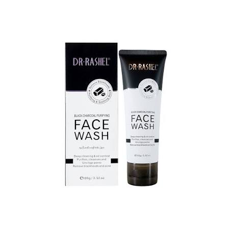 DR RASHEL CHARCOAL FACE dr rashel black charcoal purifying face wash - Image 1